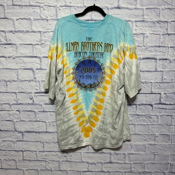Vintage Allman Brothers Tie Dye T Shirt Liquid Blue Tag XXL - Picture 2 of 13
